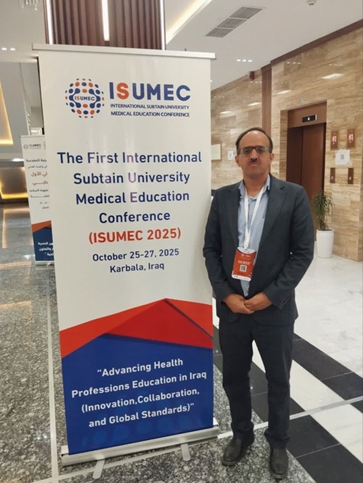مشارکت اعضای هیات علمی دانشگاه علوم پزشکی رفسنجان در همایش بین المللی آموزش پزشکی سبطین در کربلا